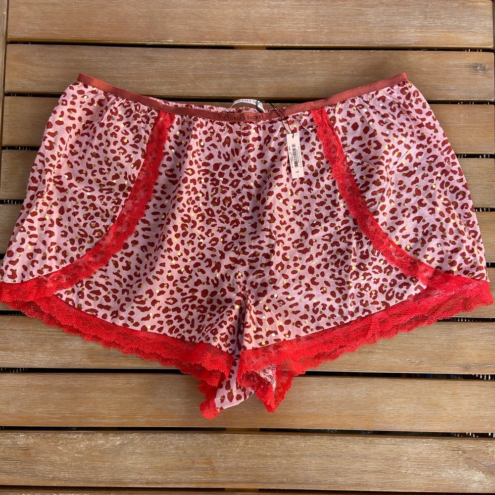 Victoria Secret Orange and pink pajama shorts Sz L